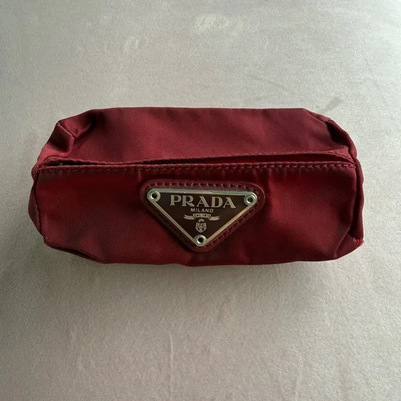 Prada Red Mini Nylon Pouch - Picture 4 of 10